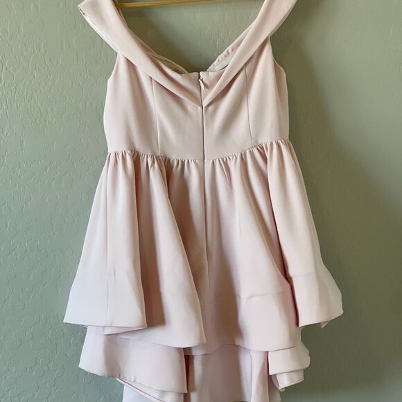 JJ's House Cascading Ruffles A-Line Stretch Crepe Dress - 8/10 - Picture 4 of 6